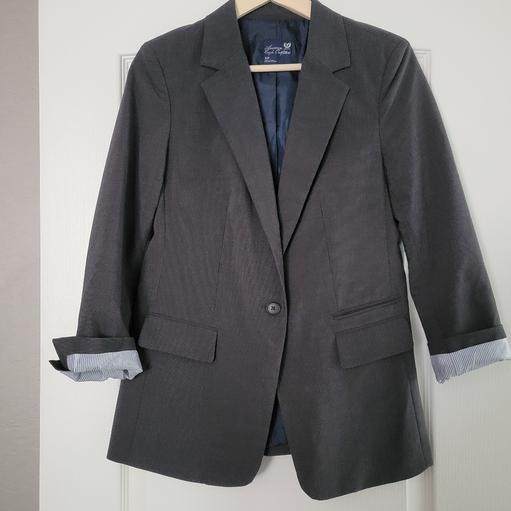American Eagle Blazer, Gray, Size S